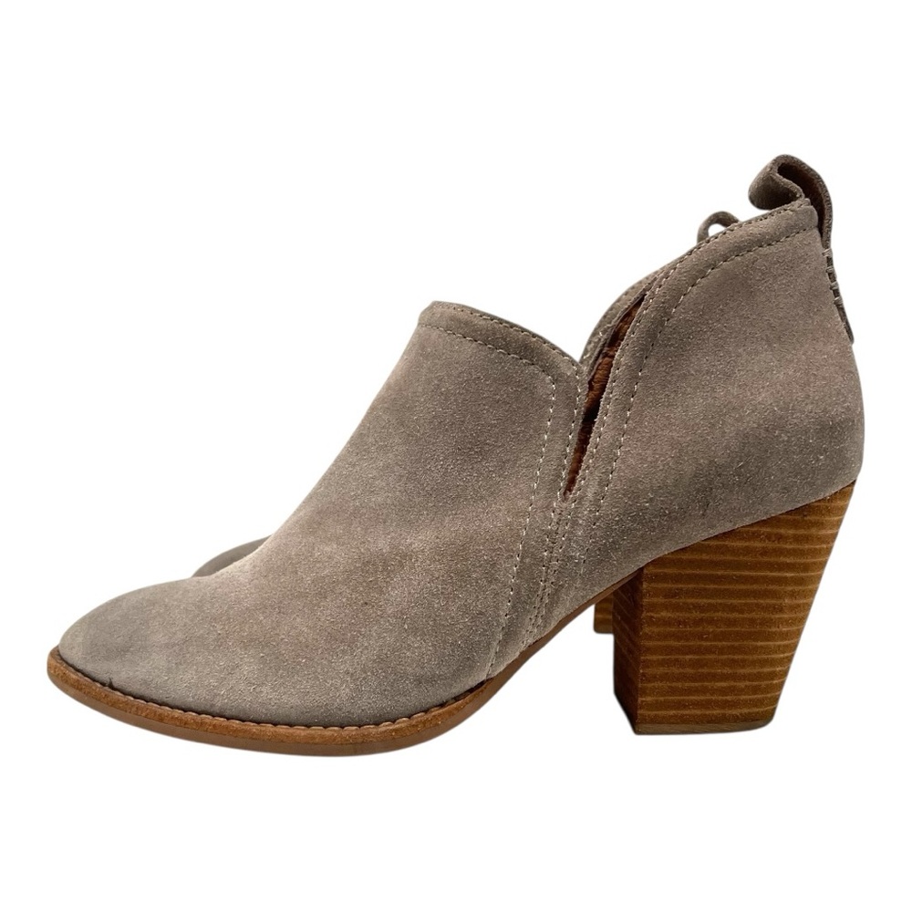 Jeffrey Campbell Rosalee Taupe Gray Suede Leather Ankle Booties Women’s 9.5 - Picture 2 of 13